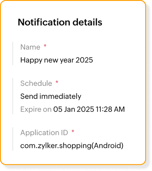 Snippet highlighting notification details